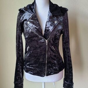 BLANK NYC Graphite Velvet Moto Women’s Jacket